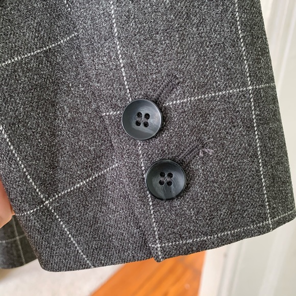 Mango Check Structured Double Breasted Blazer grey - Picture 8 of 8
